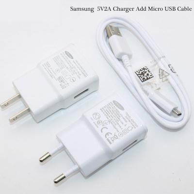 China Mobile Phone Samsung Charger EU Plug Travel Adapter 5V 2A Charge Micro USB Cable For Galaxy S7 S6 Edge J3 J5 J7 A3 A5 A7 2016 Note A10 5 4 for sale