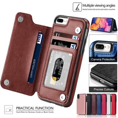 China High Grade Anti-fall Case Leather Card Slots For iPhone SE 6S 7 8 Plus Pro Max Wallet Case For Samsung A50 A70 A51 A71 S20 Plus XR XS 11 for sale