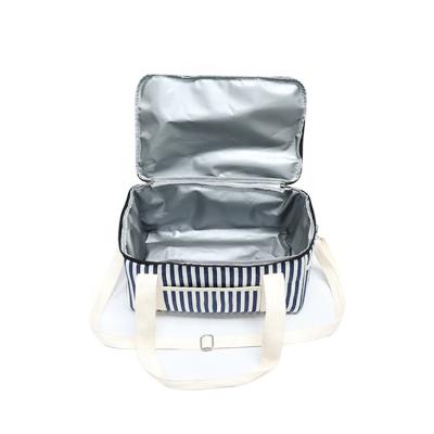 China Custom Cold Stripe Smellproof Cooler Bag Waterproof Shockproof Dustproof Cooler Lunch Bag Cooler Bag For Vaccine Carry for sale