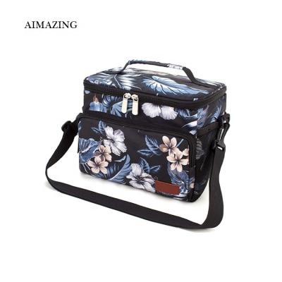 China Cooler Bag Shopping Wathet Bag Waterproof Nonwoven Blue Small Cooler Bag Cooler Bag With Oxford Cloth for sale