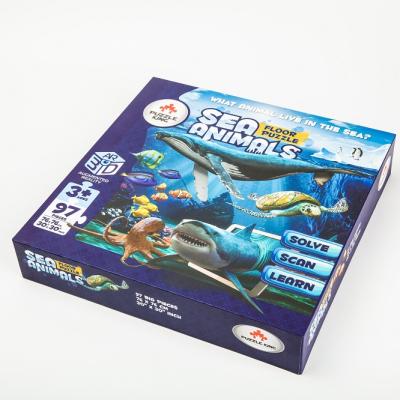 China Augmented Reality Sea Animal Design Puzzles 3D AR Kids Educational Training Jigsaw Puzzle for sale