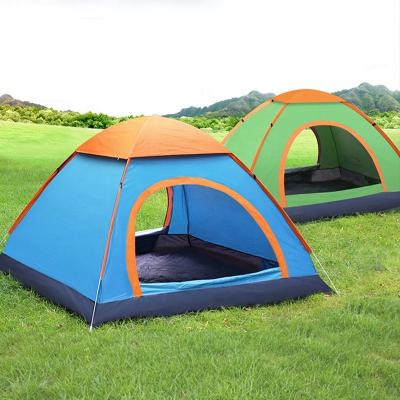 China Diamond Ground Nail Hexagon Automatic Tent Waterproof Pop Up Camping Sun Block Tents Thickened Wild Camping Tent Portable for sale