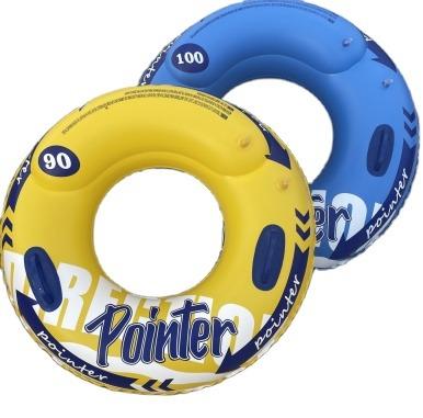 China Durable Outdoor Eco-friendly Adult Swimming Ring With Handle Environmental Protection 90# PVC Inflatable Swimming Ring for sale