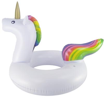 China Swimming Pool Eco-friendly Durable 120# Large Unicorn Inflatable Water Circle Thickened Life Buoy Swimming Ring For Adult for sale