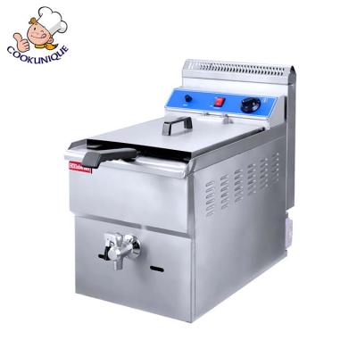 China Save Oil Industrial Single Basket Gas Deep Fryer For Chicken Chips Fish Frying Machine for sale