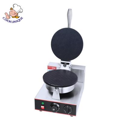 China Hot Selling Adjustable Commercial Cast Iron Thermostat Dish Thick Waffle Cone Baker 1 for Home/Store for sale