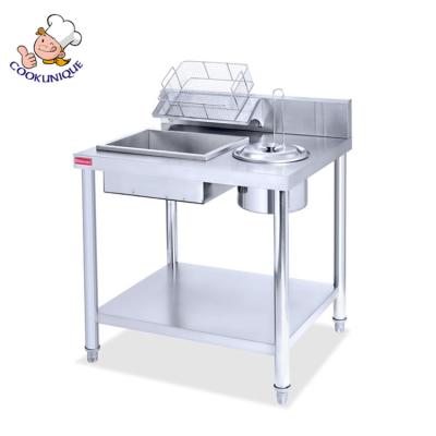 China KFC commercial stainless steel chicken catering breading table / fast food equipment breading table for sale