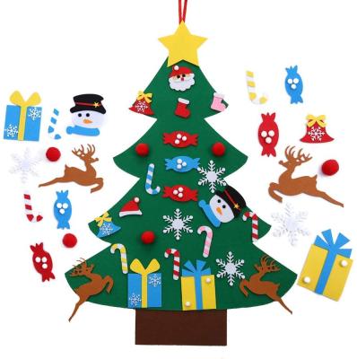 China DIY Party Decoration Felt Christmas Tree for Kids Ornaments for Kids Christmas Gifts Christmas Door Hanging for sale