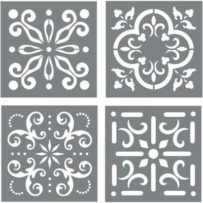 China Four 4x4 Tile Stencil Wall Decor Pack Designs For Painting - Wall Or Tile Stencil Designs for sale