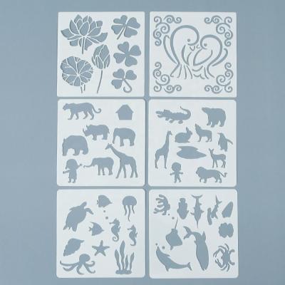 China Wall Decoration Cartoon Sea Animal Drawing Stencil School Drawing Tools for sale