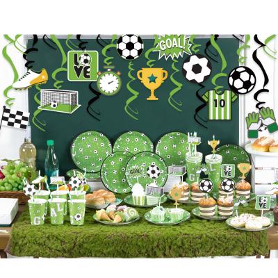 China Wholesale Cheap One Year Birthday Party Decorations Boys Party Decorations Football Party Supplies for sale