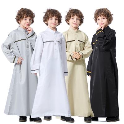 China Polyester Kids Boy Jubba Dishdasha Abaya Muslim Islamic Arab Kurta Pakistan Saudi Arabia Thobe Clothing Kids Oman Kaftan for sale