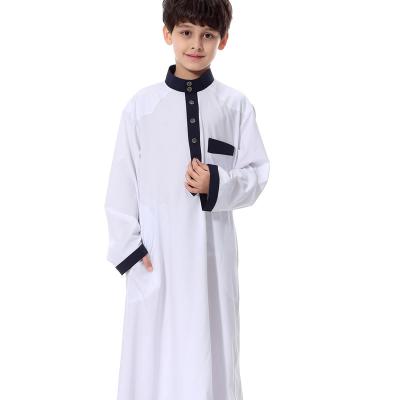 China Saudi Arabia Pakistan Kids Teenager Polyester Robe Jubba Islamic Clothing Boy Pakistan Muslim Thobe Middle East Full Sleeve Islamic Clothing Men Party Thobe Kaftan for sale