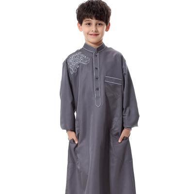 China Muslim Abaya Jubba Thobe Teenagers Abaya Jubba Thobe Kids Kaftan Embroidered Kaftan Saudi Arabia Worship Service Long Dress for sale