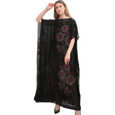 China Arabic Kaftan Maxi Dress Ramadan Loose Summer Vestido Abayas Chiffon Robe Africa Islamic Muslim Women Middle East Chiffon Long for sale