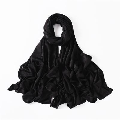 China Islamic Wrap 175*70cm Ramadan Scarves Turban Headscarf Wraps Headband Long Fashion Cotton Women Hijab Shawl Muslim Long Scarf for sale