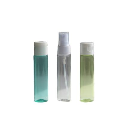 China Wholesale Custom 30ml Eco-friendly Clear PET Empty Plastic Cosmetic Bottle Mini Bottle With Flip Top For Travel white for sale