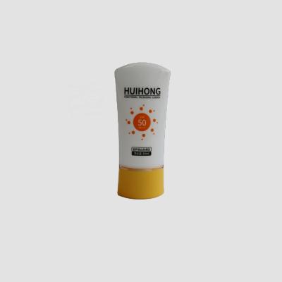 China Household Products Newly 60ml White Sun Cream Bottle For Orange Screw Lid for sale