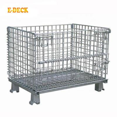 China OEM Acceptable Low Power Stable Steel Wire Rack Foldable Steel Wire Shop Foldable Hot-selling Container for sale