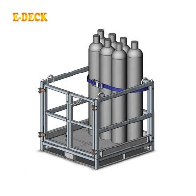 China Gas cylinder storage and transportation plant supply calor propane transport cages cylinders gas cylinder stillage for sale