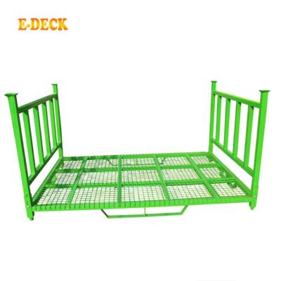 China Corrosion protection factory sale storage metal warehouse truck tire good quality stackable foldable industrial steel rack for sale