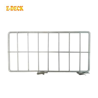 China Custom Corrosion Protection Fabrication Warehouse Galvanized Welded Steel Clip On Wire Mesh Metal Shelf Dividers for sale