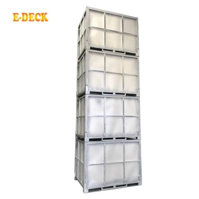 China Quality Steel Professional Folding Durable Metal Box Pallet Heavy Duty Industrial Steel Container For Sale for sale