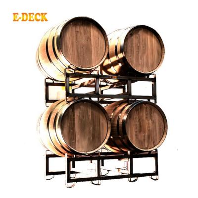 China Corrosion Protection Rack Whiskey Barrel Wine Bottle Storage On Racks Steel Barrel Rack for sale