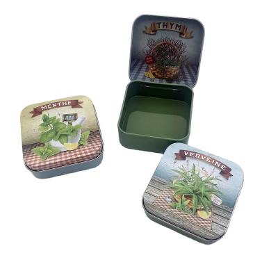 China Gift & Wholesale Customized Craft Design Square Hinged Lid Tin Soap Box for sale