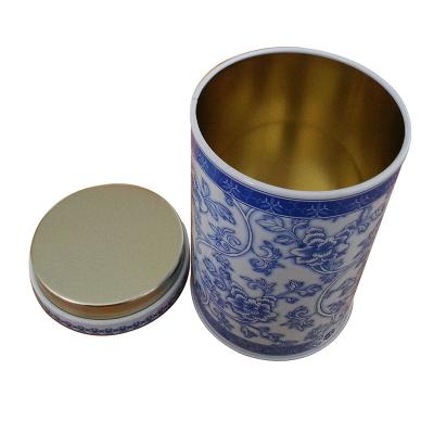 China Tea round tea packaging tin box for sale