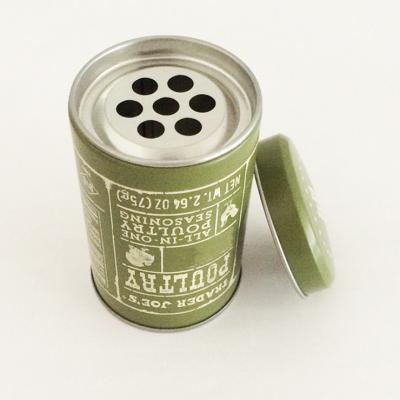 China Recyclable BBQ Spice Packaging Food Grade Tin Can With Inner Lid for sale