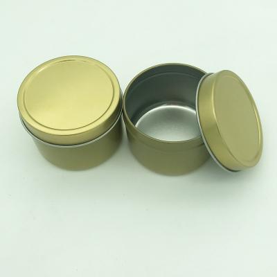 China Gift & 4 oz round gold color silver tin craft for candles for sale