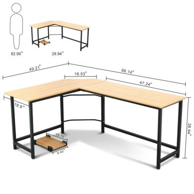 China (Size) Adjustable L-shaped MDF Computer Table Study Table Computer Desk for sale