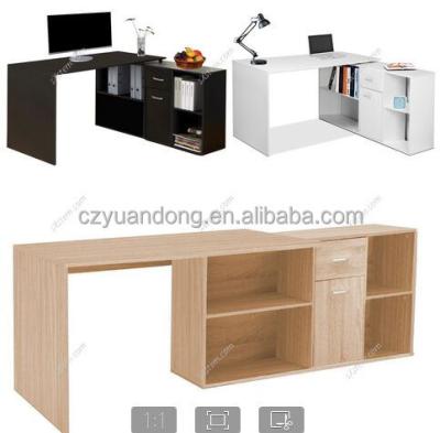 China PANEL Full White Color MDF Desk , L Shape Large Size for sale