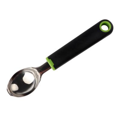 China Sustainable Multifunctional Soft Handle Stainless Steel Spoon Food Grade Ice Cream Spoons for sale