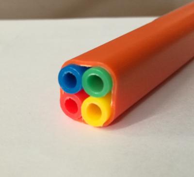 China Free Samples of FTTX, 4 Ways 7/4mm Low Friction HDPE Microduct Tube Bundle for Fiber Optic Cable Air Blowing Project in Telecom Undergro for sale