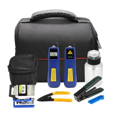 China FTTx FTTH Fiber Optic Tool Kits with Fiber Cleaver /Optical Power Meter/Video Laser Source/VFL for sale