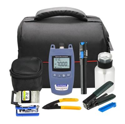 China FTTx FTTH Fiber Optic Tool Kits with Fiber Cleaver /Optical Power Meter/Video Laser Source/VFL for sale