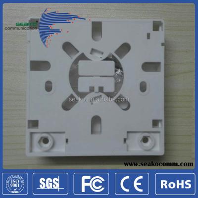 China FTTH FTTB FTTX Network Fiber Optic Wall 2 Mount Outlet Socket Left Faceplate 86x86mm for sale