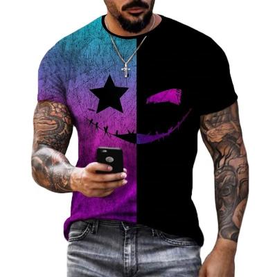 China Anti-wrinkle Summer Plus Size Men's Short Sleeve T-Shirt 3D Printing Pattern Funny Men's Short Sleeve T-Shirt Round Neck Casual T-shirt for sale