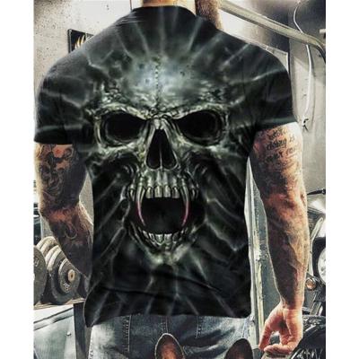 China Anti-wrinkle Summer Plus Size Men's Short Sleeve T-Shirt 3D Printing Pattern Custom Men's Skull Short Sleeve T-Shirt Round Neck T-shirt for sale