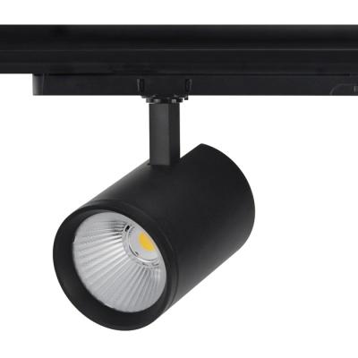 China Euro Modern Style Integrated Anti-glare 3 Phase Dimming 20W 30W 40W CE ROHS Black White Adjustable COB Led Track Light for sale