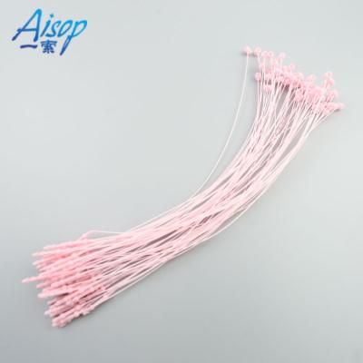 China Plastic Tie Pink Clothes Loop Tag Lock Pin Pp Loop Tag Pins For Garment Packaging for sale