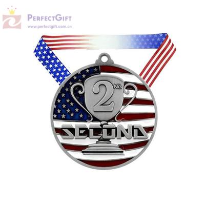 China Worldwide Custom Stamping Metal Maker Silver Medal With 3d Design for sale