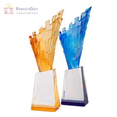 China All Over The World Nice Plastic Custom Trophy Column Promotional Parts Trophy for sale