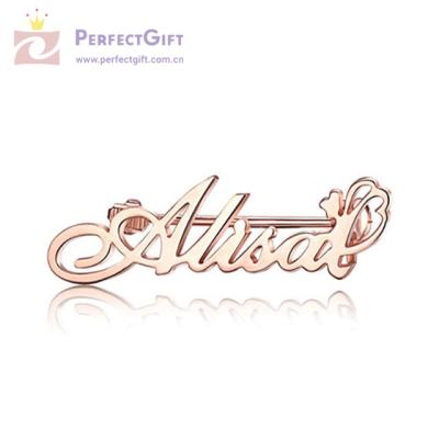 China High Quality Zinc Alloy Europe Reverse 3d Pins Custom Letter With You Own Design for sale