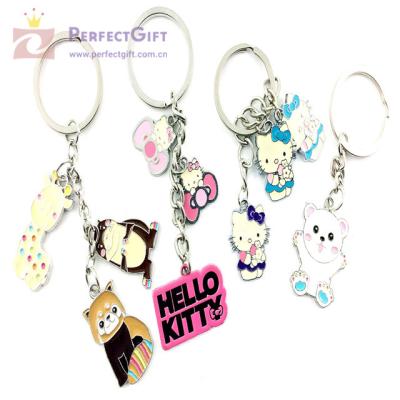 China Hot Sale USA Custom Kitty Cartoon Hello Keychains With You Own Logo for sale