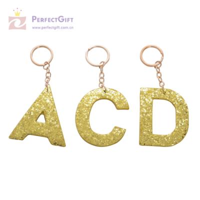 China Custom USA Metal Factory Letter Key Chain Initial Keychain for sale