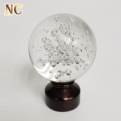 China Eco - Friendly New Product Decorative Crystal Glass Window Curtain Rod Finials for sale