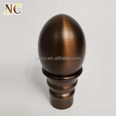 China Eco - Friendly Decoration Top Design Antique Bronze Window Metal Screw Curtain Finials for sale